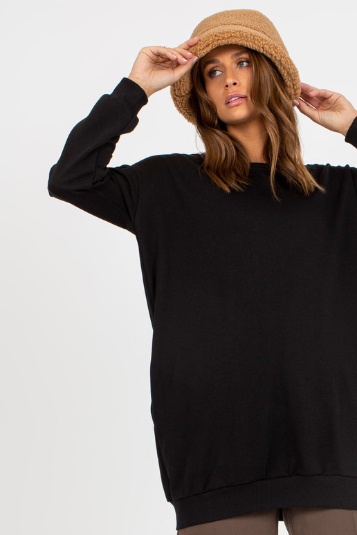 Schwarzes langes Sweatshirt Basic...