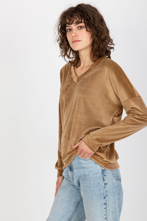 Kamieļu velūra džemperis bez kapuces...