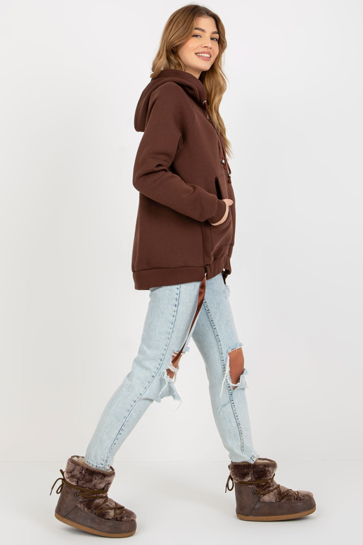 Tumši brūns ķengura džemperis ar...