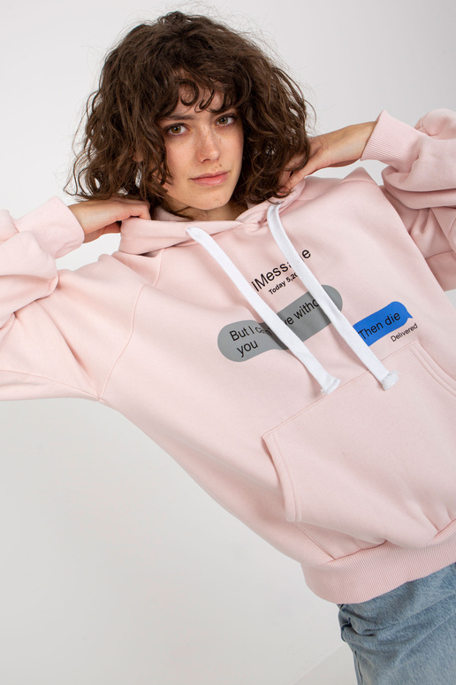 Gaiši rozā sporta krekls ar apdruku...