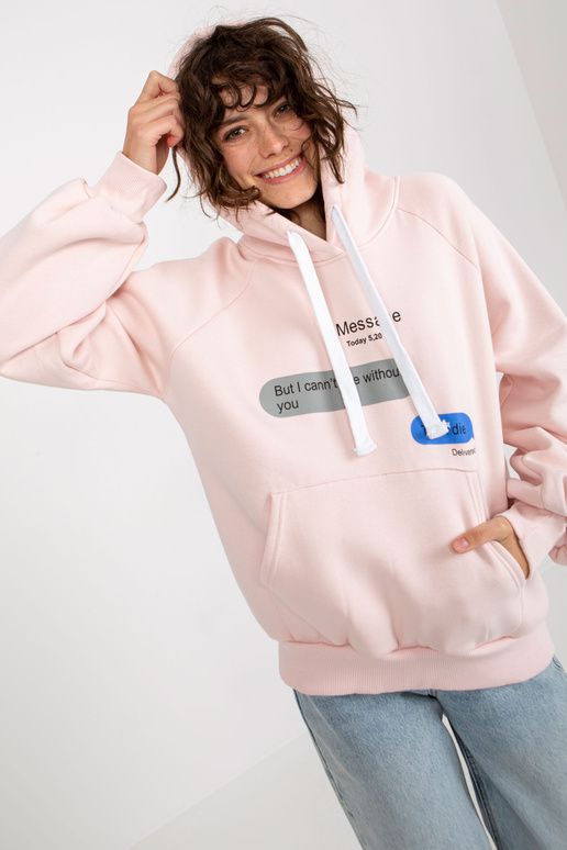 Gaiši rozā sporta krekls ar apdruku...