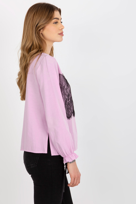 Gaiši violeta svinīga blūze ar...