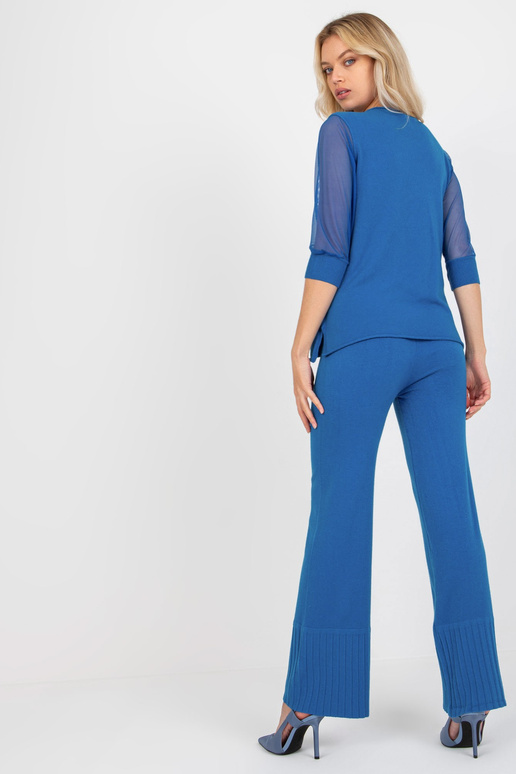 Tumši zils klasisks džemperis ar...