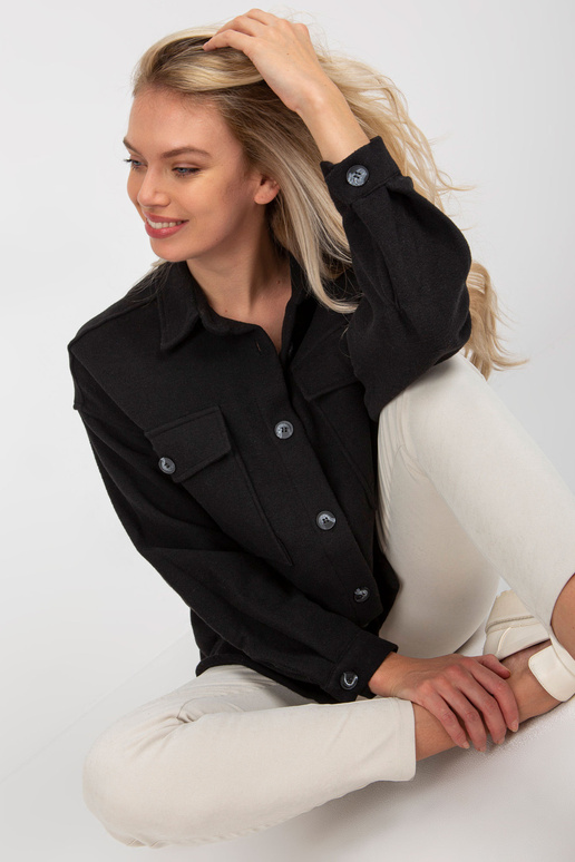 Sieviešu melns virskrekls ar garām...