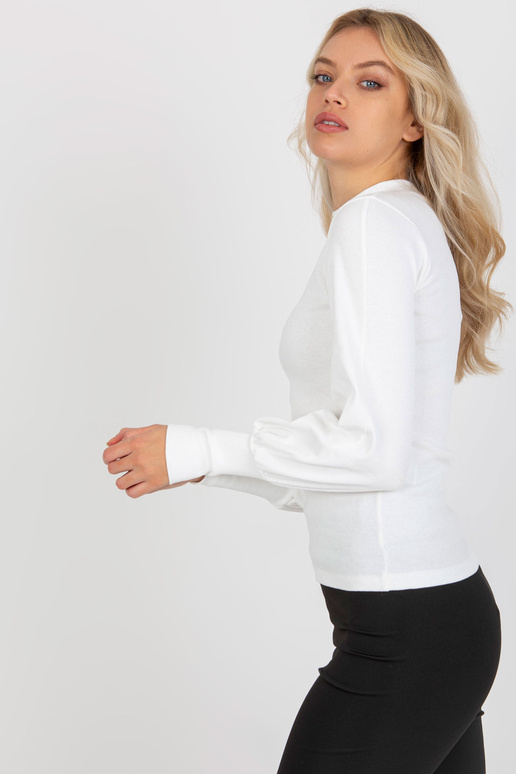 Balta rievota pamata blūze ar platām...