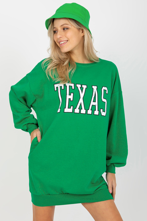 Zaļš, garš brīvs sporta krekls ar...