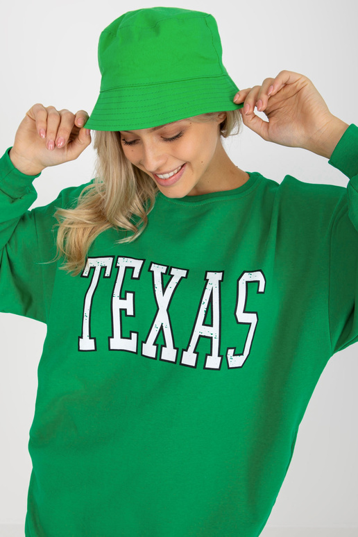 Zaļš, garš brīvs sporta krekls ar...