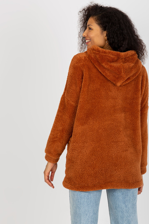 Gaiši brūns kažokādas kapucis RUE PARIS