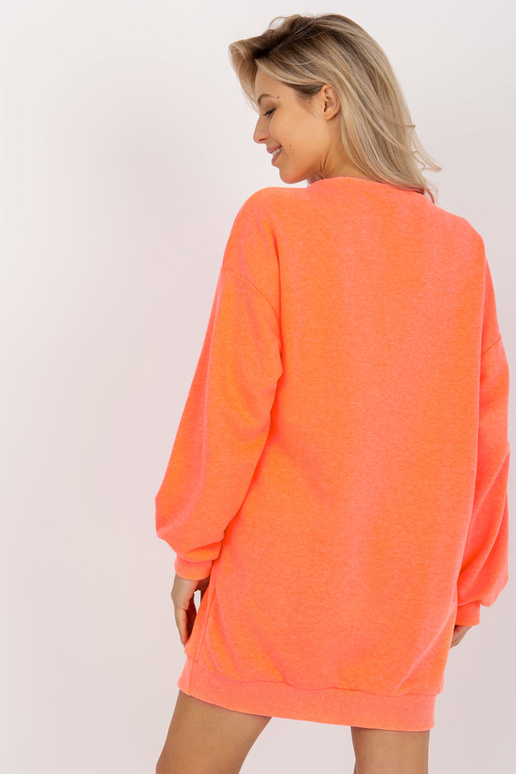 Fluo oranžs oversize sporta krekls ar...