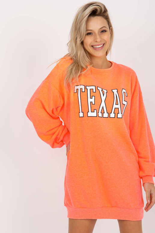 Fluo oranžs oversize sporta krekls ar...