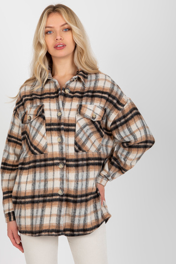 Bēšs silts rūtains krekls...