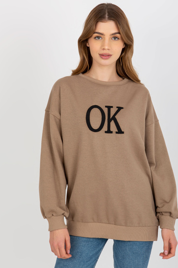 Tumši bēšs brīvs džemperis... 2