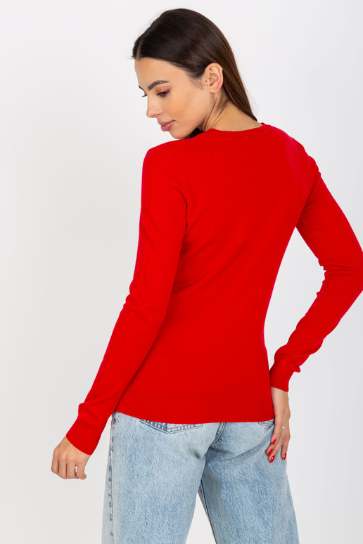 Sarkans vienkāršs klasisks džemperis...