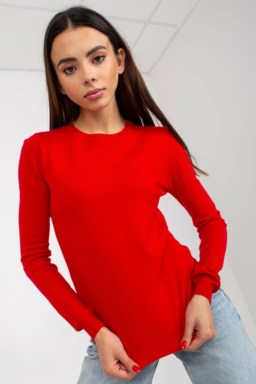 Sarkans vienkāršs klasisks džemperis...