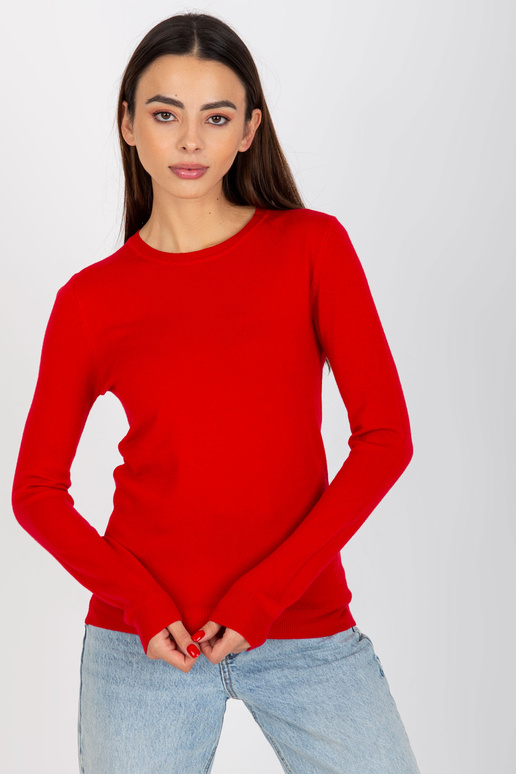 Sarkans vienkāršs klasisks džemperis...