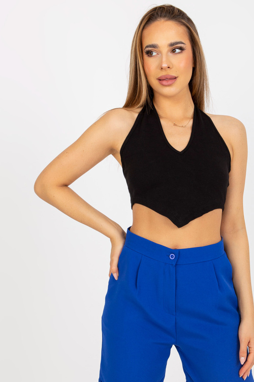 Melns crop top basic no rievotas...