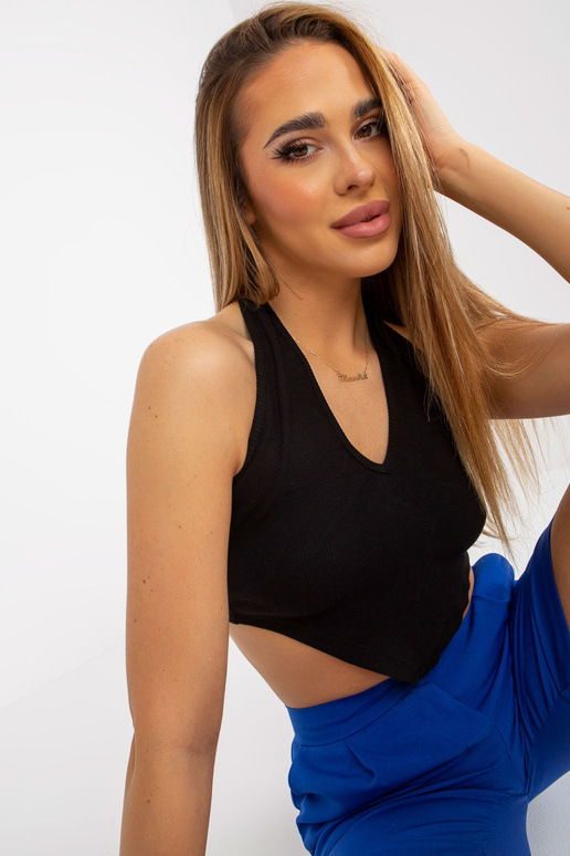 Melns crop top basic no rievotas...