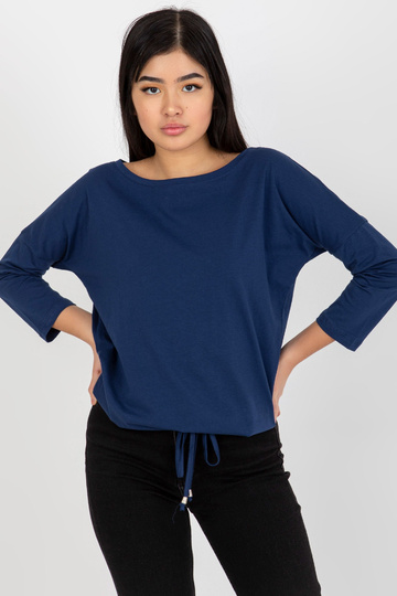 Tumši zila pamata blūze ar...