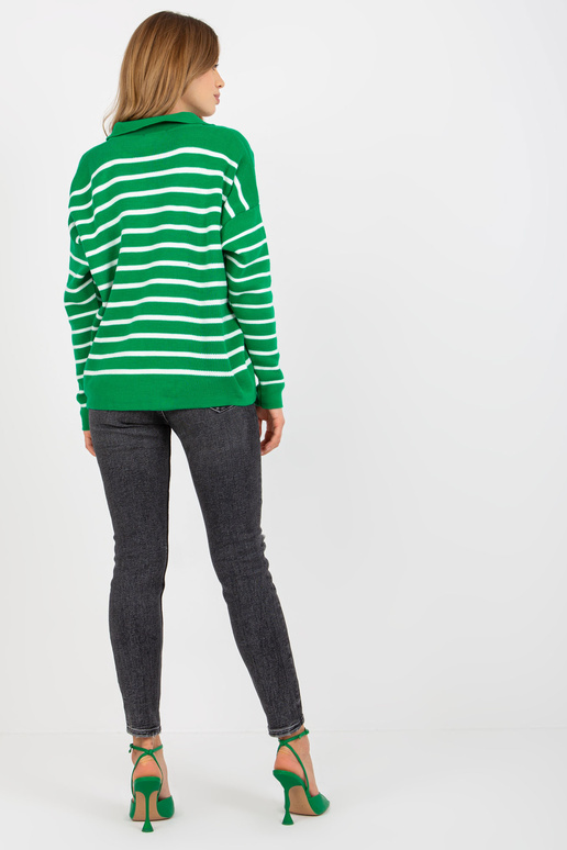 Zaļi un balti svītrains oversize...