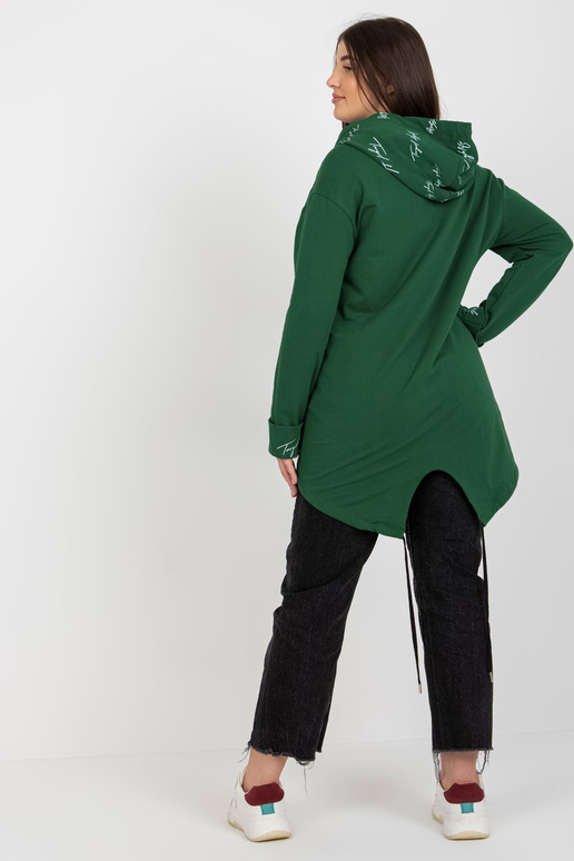 Tumši zaļš liela izmēra džemperis ar...