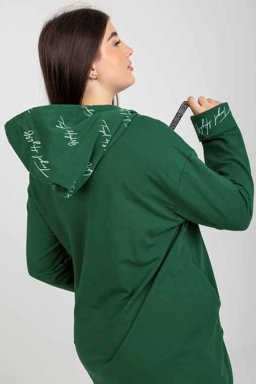 Tumši zaļš liela izmēra džemperis ar...