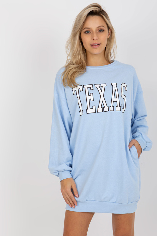 Gaiši zils oversize garš džemperis ar...