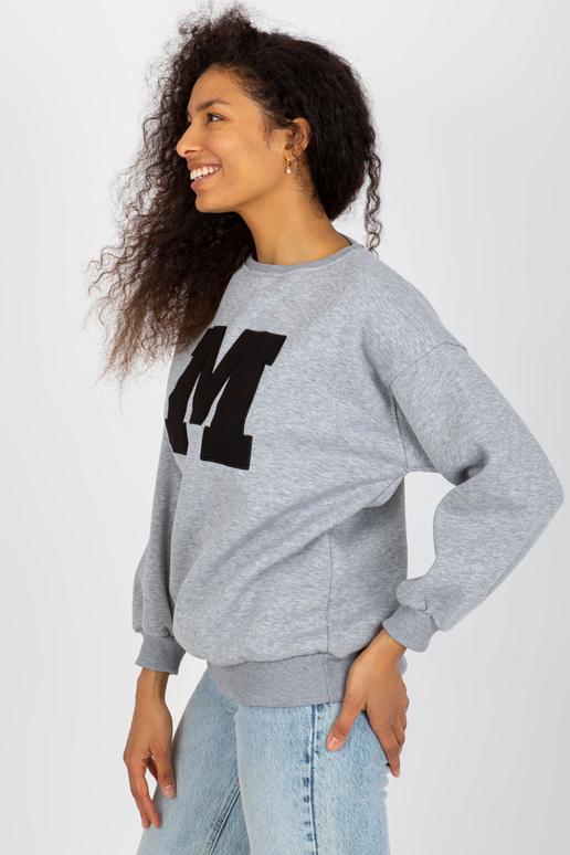 Pelēks sporta krekls bez kapuces ar...