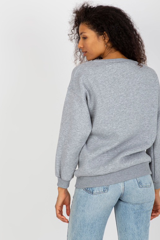 Pelēks sporta krekls bez kapuces ar...