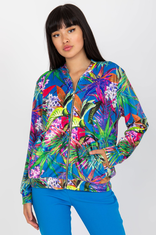 Zili violets bomber džemperis ar...