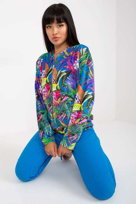 Zili violets bomber džemperis ar...