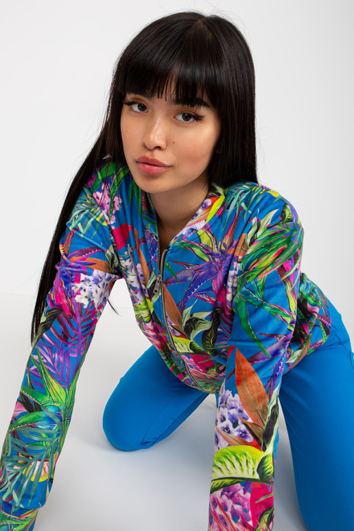 Zili violets bomber džemperis ar...