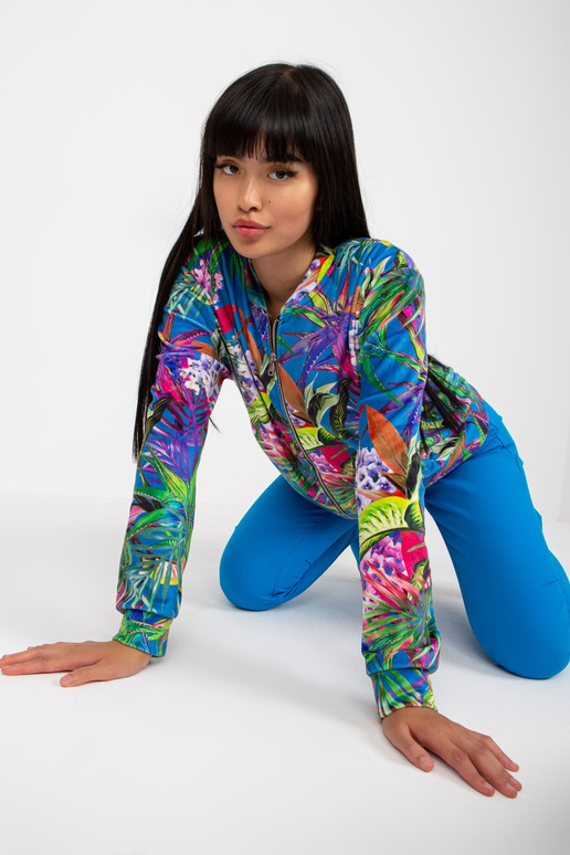 Zili violets bomber džemperis ar...