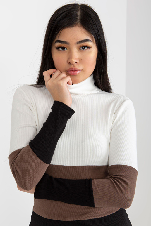 Ekruli melna pamata blūze ar...