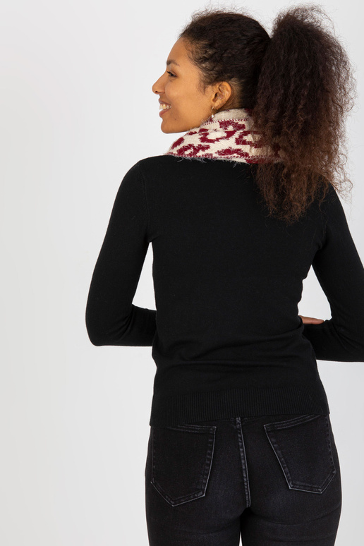 Gaiši bēšs un bordo ziemas skurstenis...