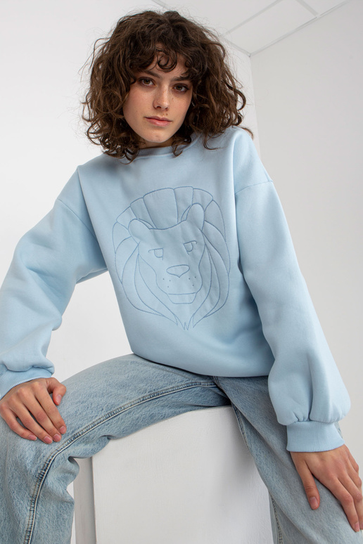 Gaiši zils sporta krekls bez kapuces... Gaiši zils sporta krekls bez kapuces...