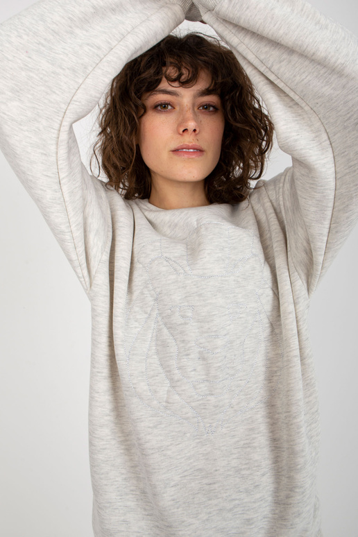 Gaiši pelēks Oversize džemperis bez...