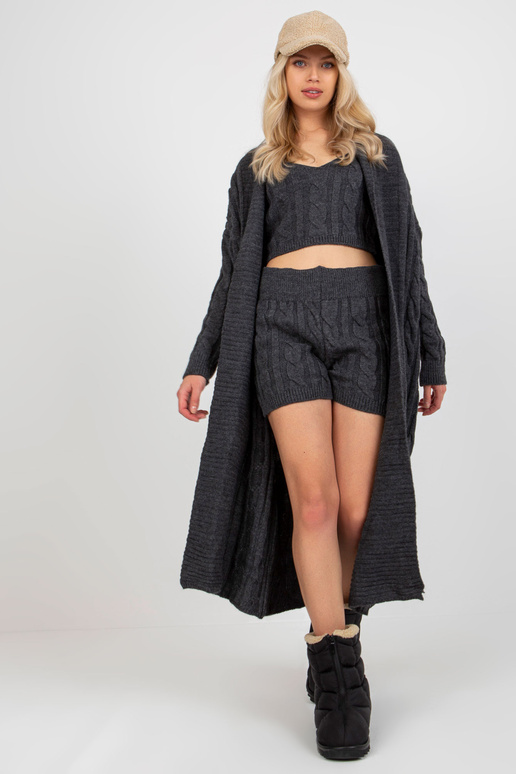 Tumši pelēks trīsdaļīgs trikotāžas...