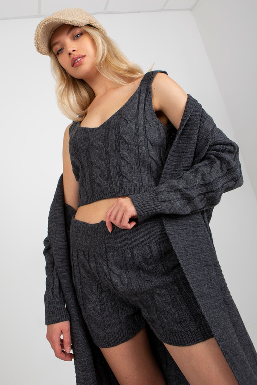 Tumši pelēks trīsdaļīgs trikotāžas...