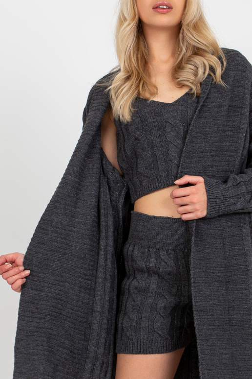 Tumši pelēks trīsdaļīgs trikotāžas...