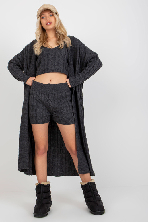 Tumši pelēks trīsdaļīgs trikotāžas...