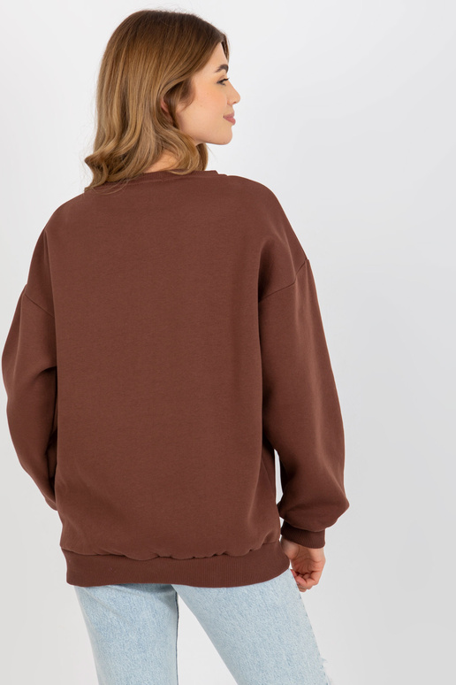 Brūns sporta krekls bez kapuces ar...