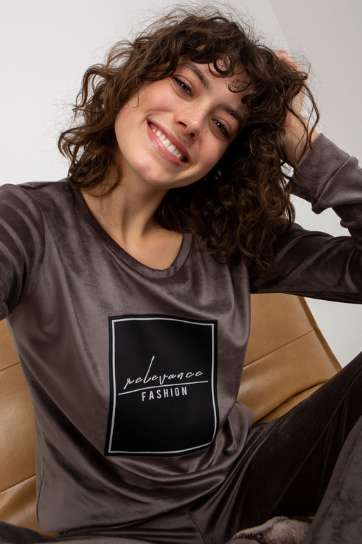 Tumši pelēks sieviešu velūra...