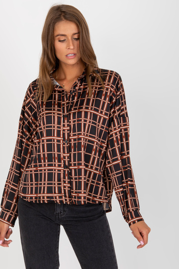 Melns rūtains krekls ar...