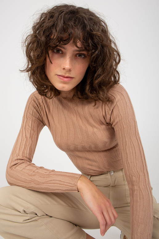 Sieviešu džemperis ar kamieli ar...