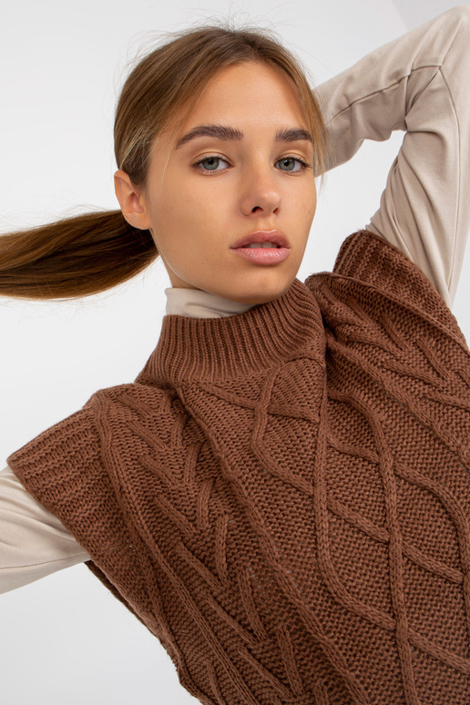 SUBLEVEL brūna kabeļa adīta veste