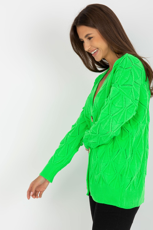 Fluo zaļš ažūra jaka ar pogām RUE PARIS