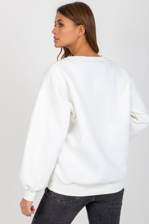 Ecru polsterēts oversize džemperis ar...