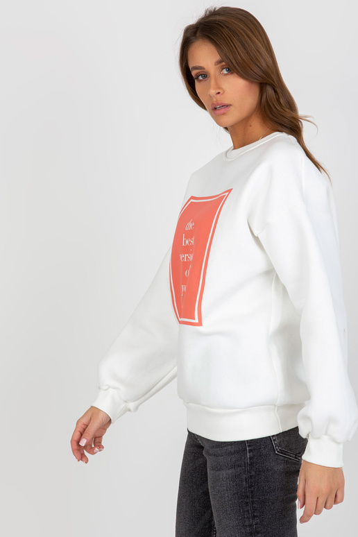 Ecru polsterēts oversize džemperis ar...