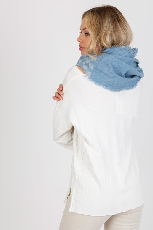 Zili balts sieviešu ziemas šalle ar...