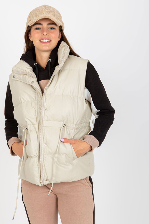 Gaiši bēša dūnu eko ādas veste ar... Gaiši bēša dūnu eko ādas veste ar...